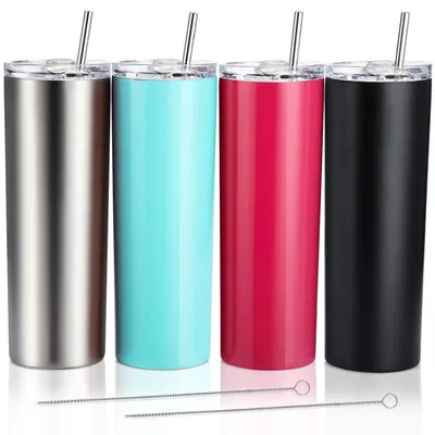 Tubarão magro com tampa 20 oz de aço inoxidável de vácuo isolado de parede dupla viagem de café de água Tubarões de taça