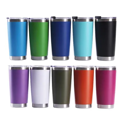 Gráfico de 20oz Duplo Parede Vacuum Isolado Tumbler aço inoxidável Carro Viagem canecas de café com tampas