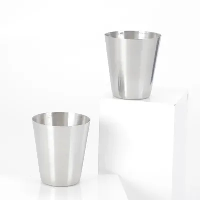 2Pc 304 Copo de aço inoxidável 13.52oz 400ml Copo de água impermeável Shatterproof Metal Drinking Tumbler Para Bar Restaurante Ouro