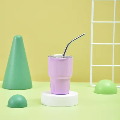 Ótimos copos com palha 2 oz, Mini Shot Tumbler com tampa e palha, Kawaii isolado Tumblers para Espresso Café Espiritos coisas bonitas presentes engraçados