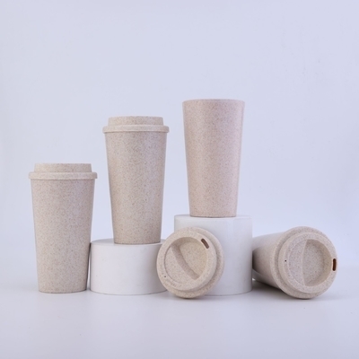 Moda de camada única 580ML PP Copo de palha de trigo Copo de palha de beber Copo de fibra de trigo Bebidas Copo de beber direto