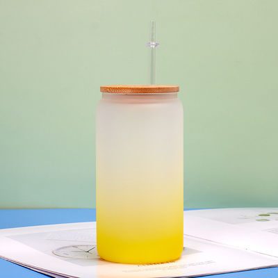 Borosilicato de vidro leve e leve batido com palha 18 oz garrafa de água de vidro colorida copos de vidro reutilizáveis conjuntos de vidro 4 pacotes