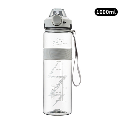 Leve 1000ml Garrafa de água de Tritão Limpa Bpa Grátis Portátil Gradiente de Plástico Cor Garrafa de água esportiva grande Várias cores para seleção